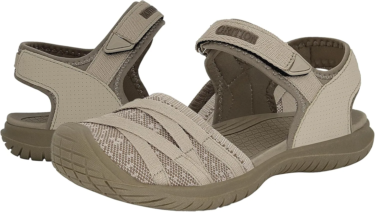 GRITION Hiking Sandals Women Closed Toe, Waterproof Lightweight Adjustable Hiking Athletic Sandals, Breathable For Beach Summer Adventure Comfortable Outdoor Sport