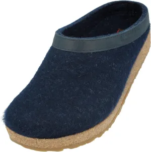 HAFLINGER Unisex GZL Leather Trimmed Wool Clogs