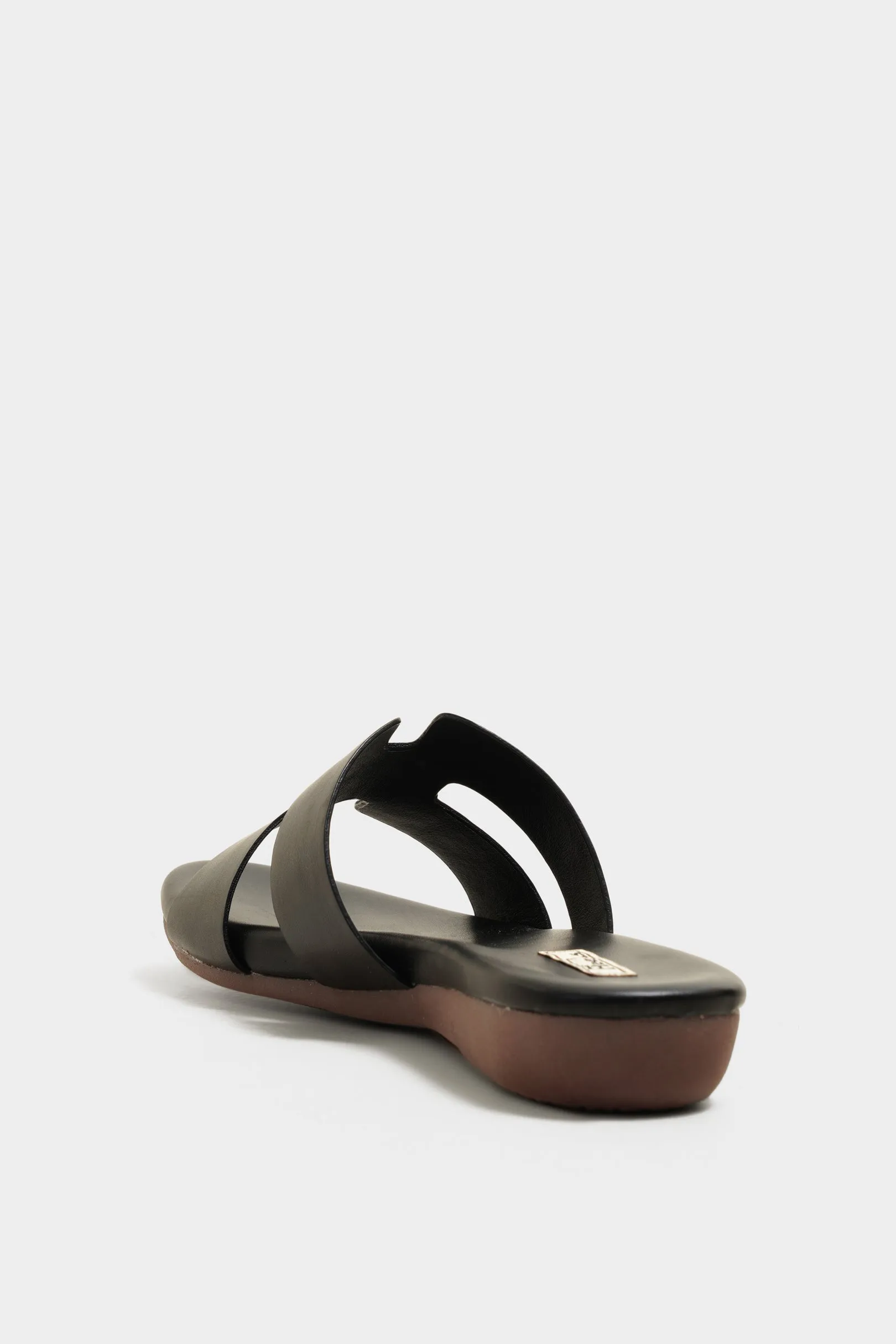 Harper black flat sandals