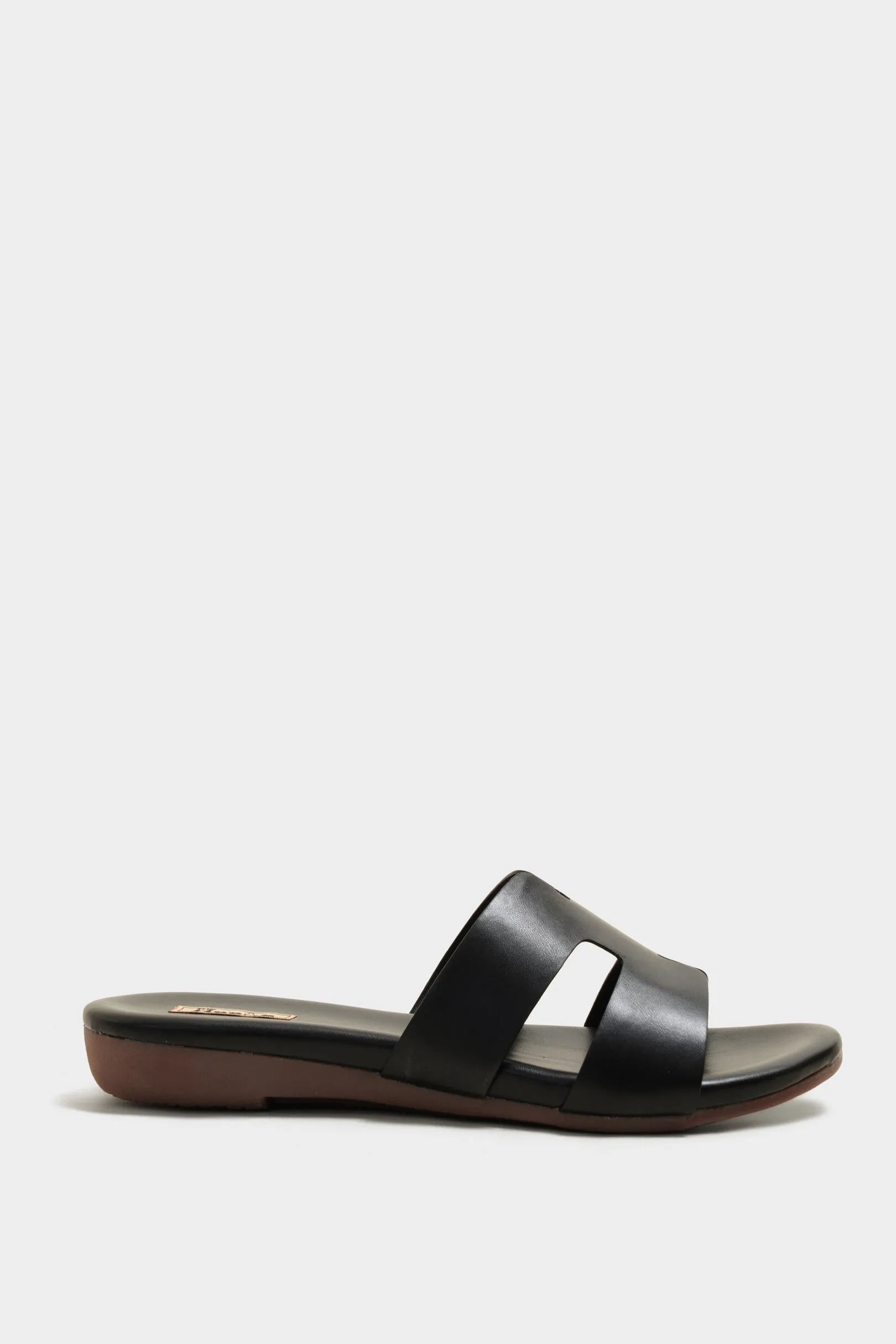 Harper black flat sandals