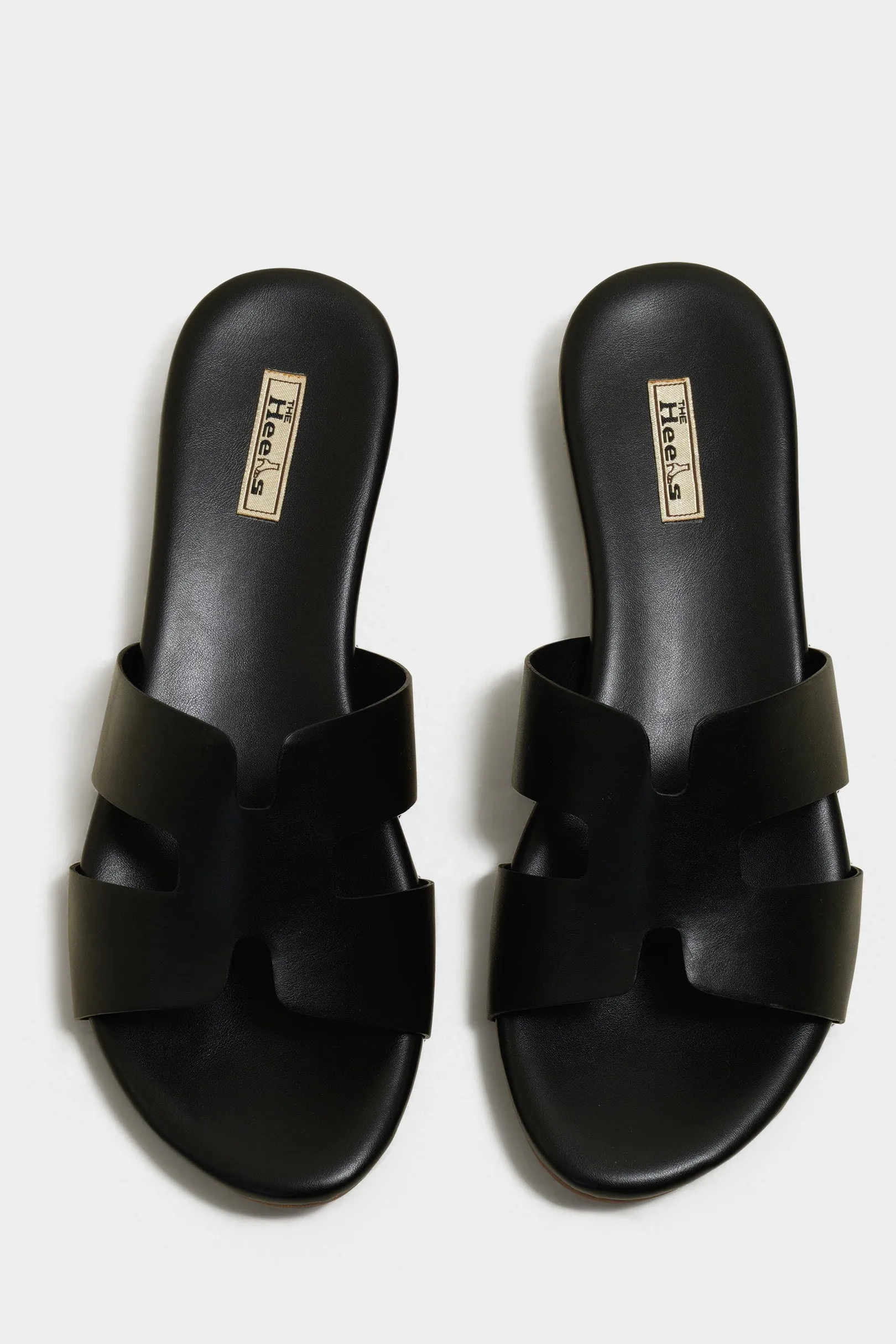 Harper black flat sandals