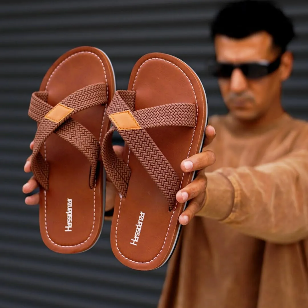 Harssidanzar Men Cross Slide Sandals Slip on Comfortable Lightweight Summer Slipper Shoes For Indoor and Outdoor Quick-Dry KM229US