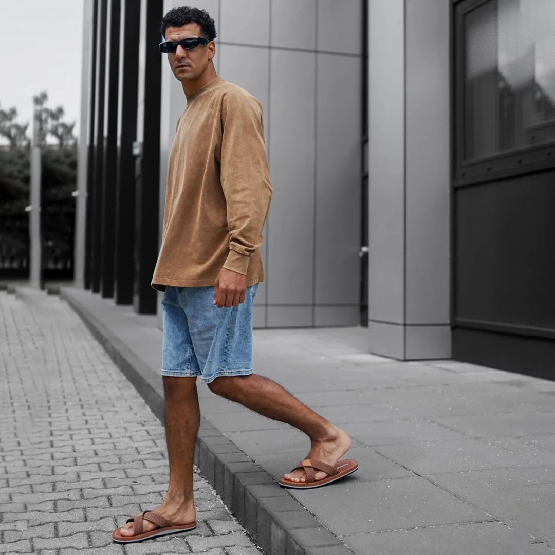 Harssidanzar Men Cross Slide Sandals Slip on Comfortable Lightweight Summer Slipper Shoes For Indoor and Outdoor Quick-Dry KM229US