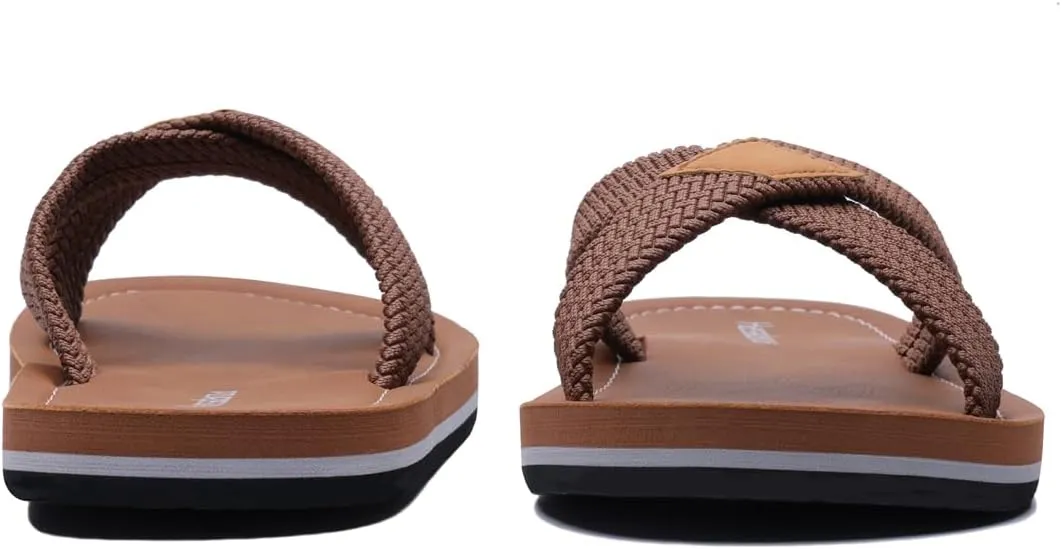 Harssidanzar Men Cross Slide Sandals Slip on Comfortable Lightweight Summer Slipper Shoes For Indoor and Outdoor Quick-Dry KM229US