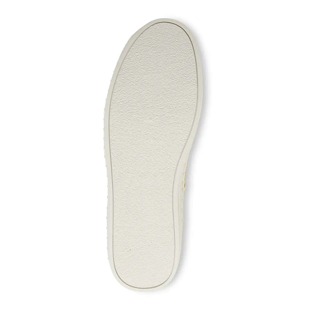 Heart Sneaker in White Smooth