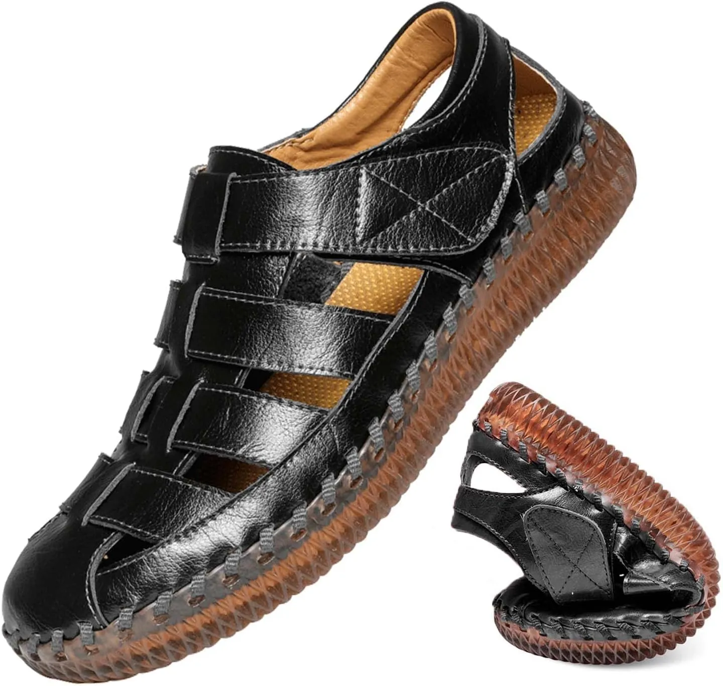 HESBITEUL Mens Sport Sandals Outdoor: Non-Slip MD Slide for Trail Hiking