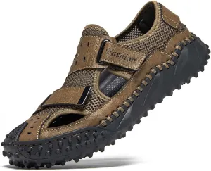 HESBITEUL Mens Sport Sandals Outdoor: Non-Slip MD Slide for Trail Hiking