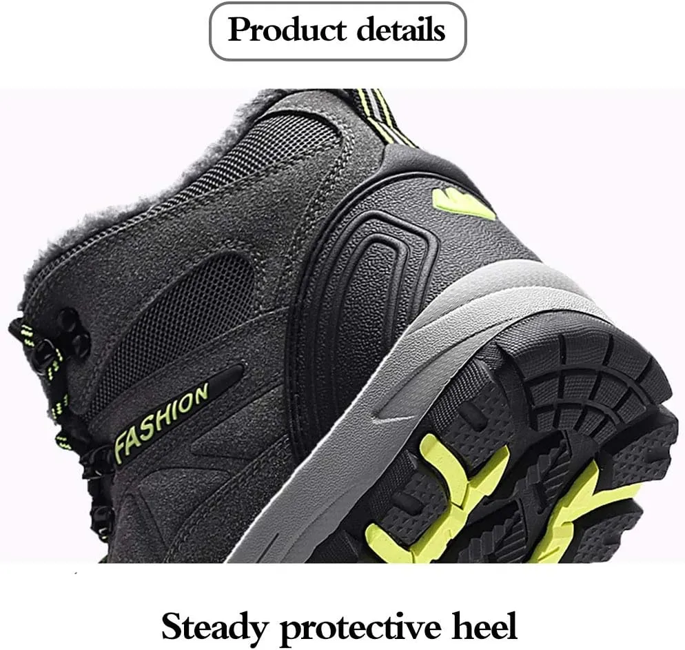 High-Top Plus Velvet Sports Shoes, Outdoor Thick Non-Slip Hiking Shoes, Snow Shoes