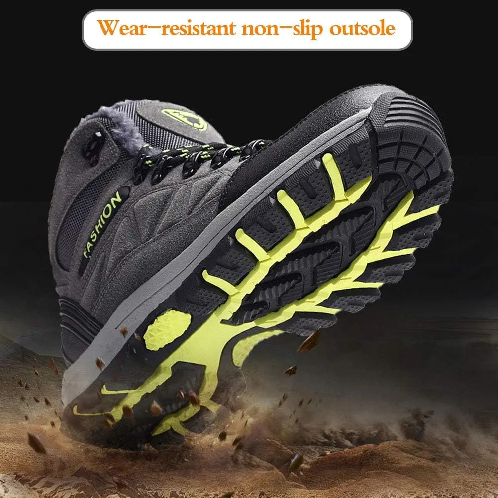 High-Top Plus Velvet Sports Shoes, Outdoor Thick Non-Slip Hiking Shoes, Snow Shoes