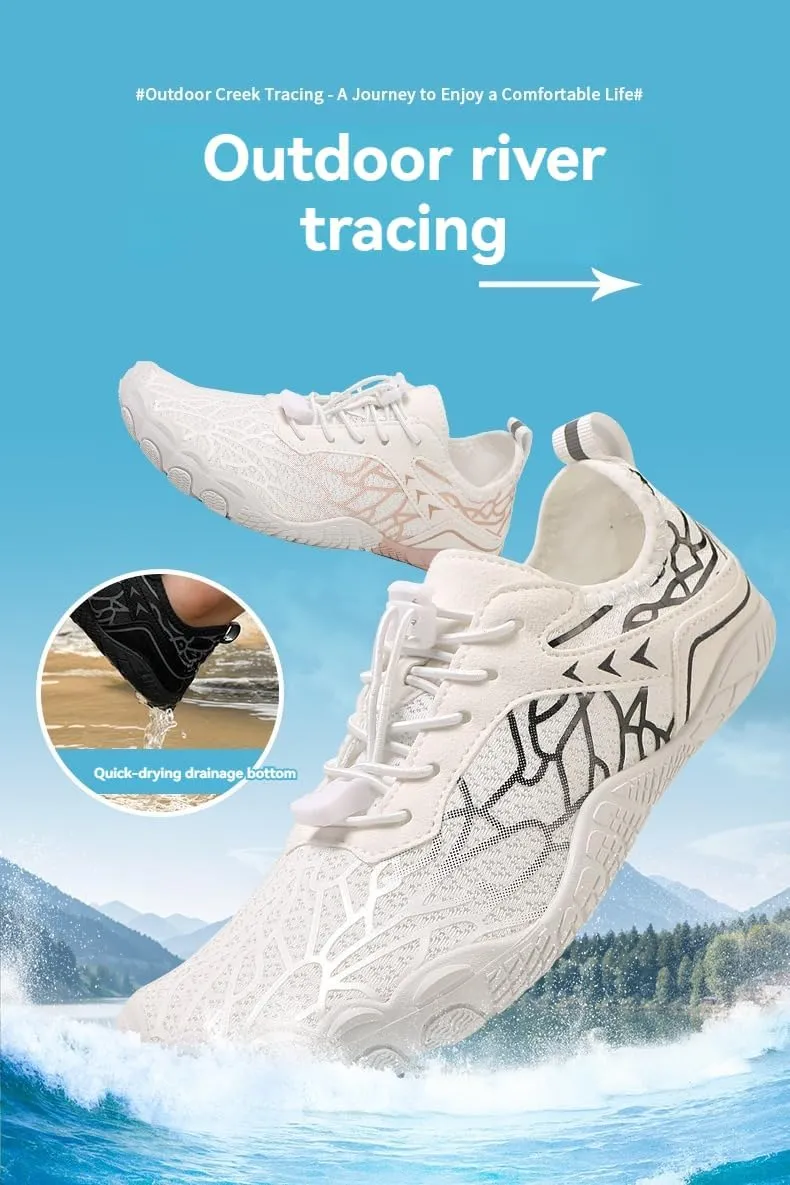 Hike Barefoot Shoes Women Men, Pro Barefoot Footwear Wide Toe Box Healthy & Non-Slip Barefoot Hike Shoes Waterproof Aqua Swim Surf Hiking Shoes Unisex