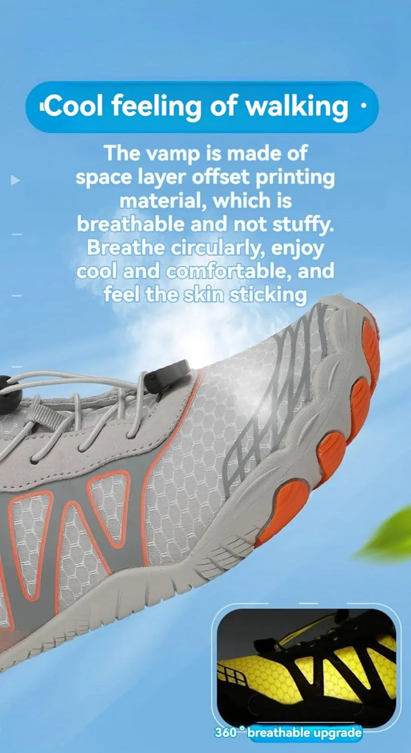 Hike Barefoot Shoes Women Men Pro Barefoot Shoes with Wide Toe Box Healthy and Non-Slip Breathable Quick Dry Zero Drop Trail Running Shoe Hiking Athletic Sneakers Hiking Shoe