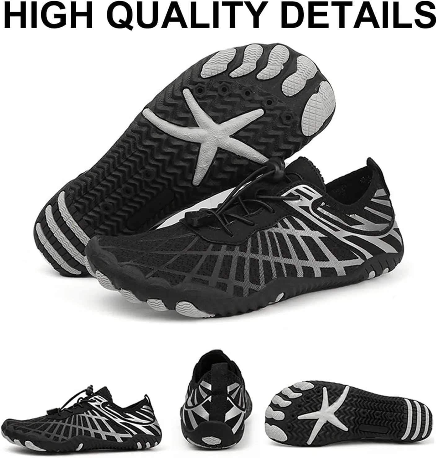 Hiking Barefoot Shoes for Women Men,Pro-Healthy&Non-Slip Water Shoes Footwear, Wide Toe Waterproof Trail Running Footwear,Beach Pool Aqua Swimming Sur Fitness Barefoot Wear Unisex