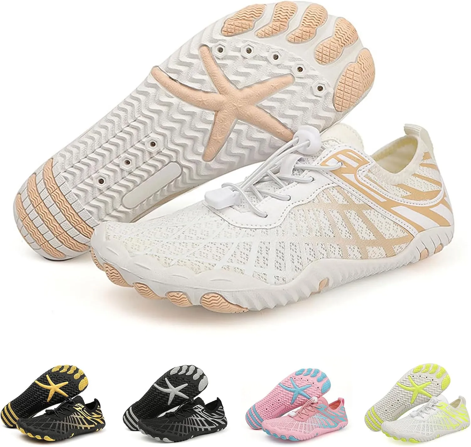 Hiking Barefoot Shoes for Women Men,Pro-Healthy&Non-Slip Water Shoes Footwear, Wide Toe Waterproof Trail Running Footwear,Beach Pool Aqua Swimming Sur Fitness Barefoot Wear Unisex