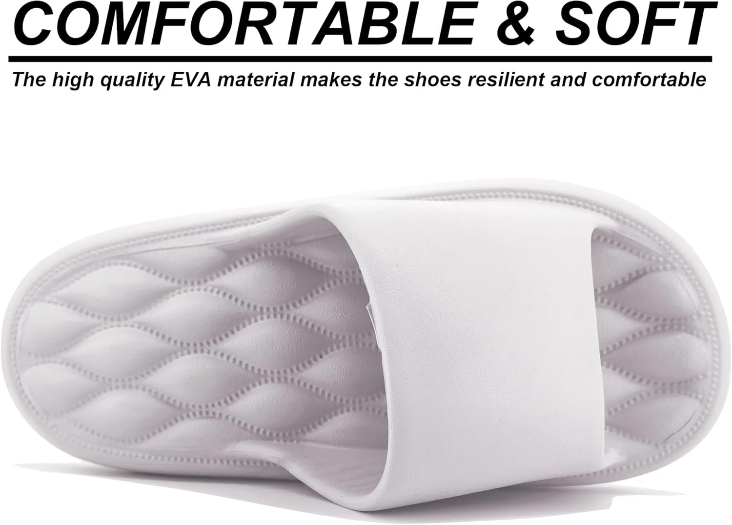 House Slides for Women Men Cloud Pillow Slippers Sandals, Non-Slip Shower Shoes, Cushioned Thick Sole Fit Bathroom Bedroom Pool Beach