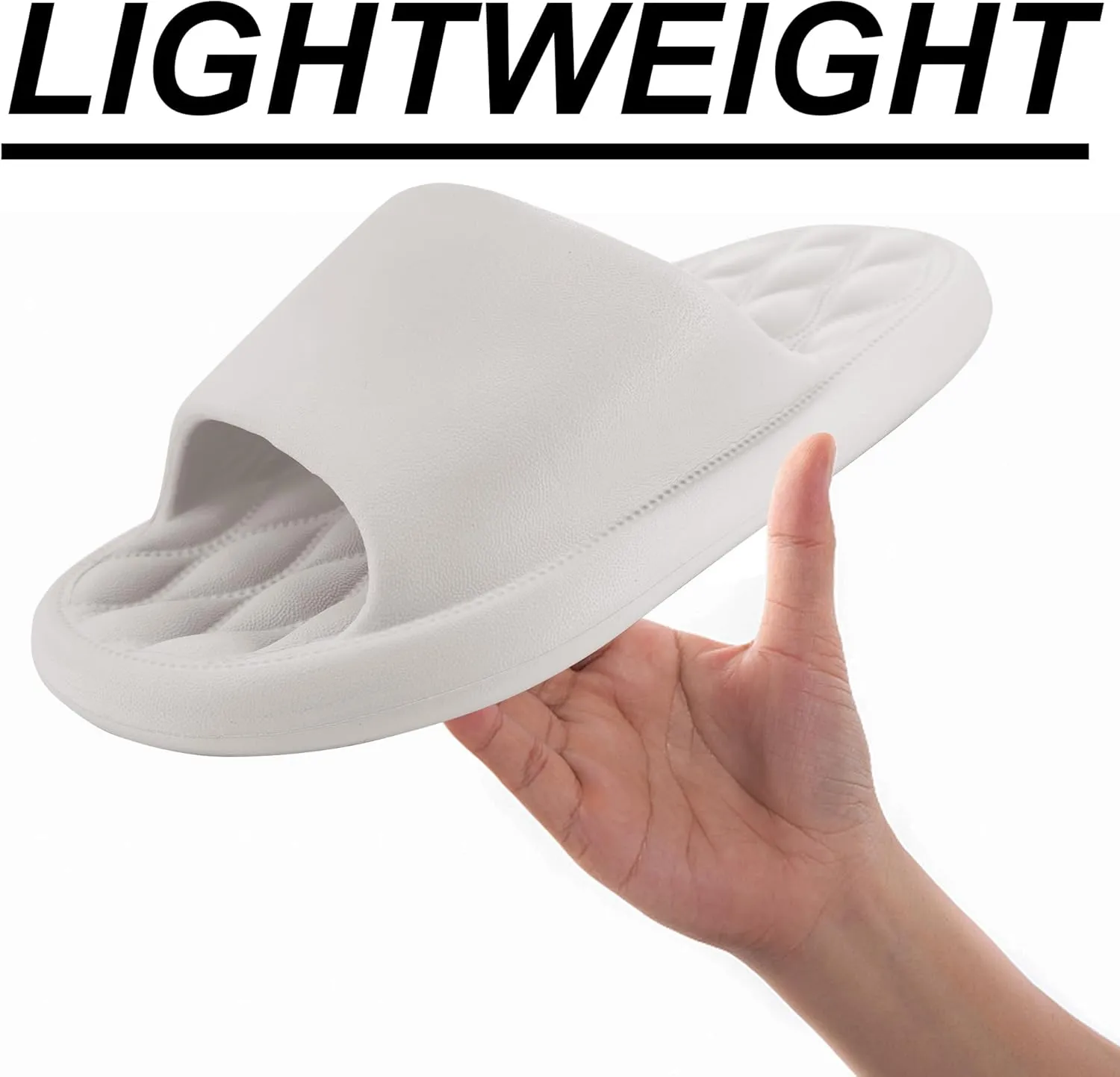 House Slides for Women Men Cloud Pillow Slippers Sandals, Non-Slip Shower Shoes, Cushioned Thick Sole Fit Bathroom Bedroom Pool Beach