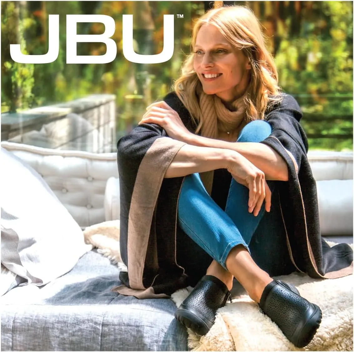 JBU Women's Avery Side Zipper Slip On Comfort Casual Oxford Flat