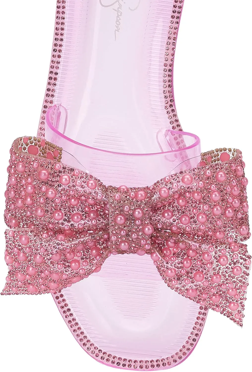 Jessica Simpson Womens Kilenya Bow Slip On Slide Sandals