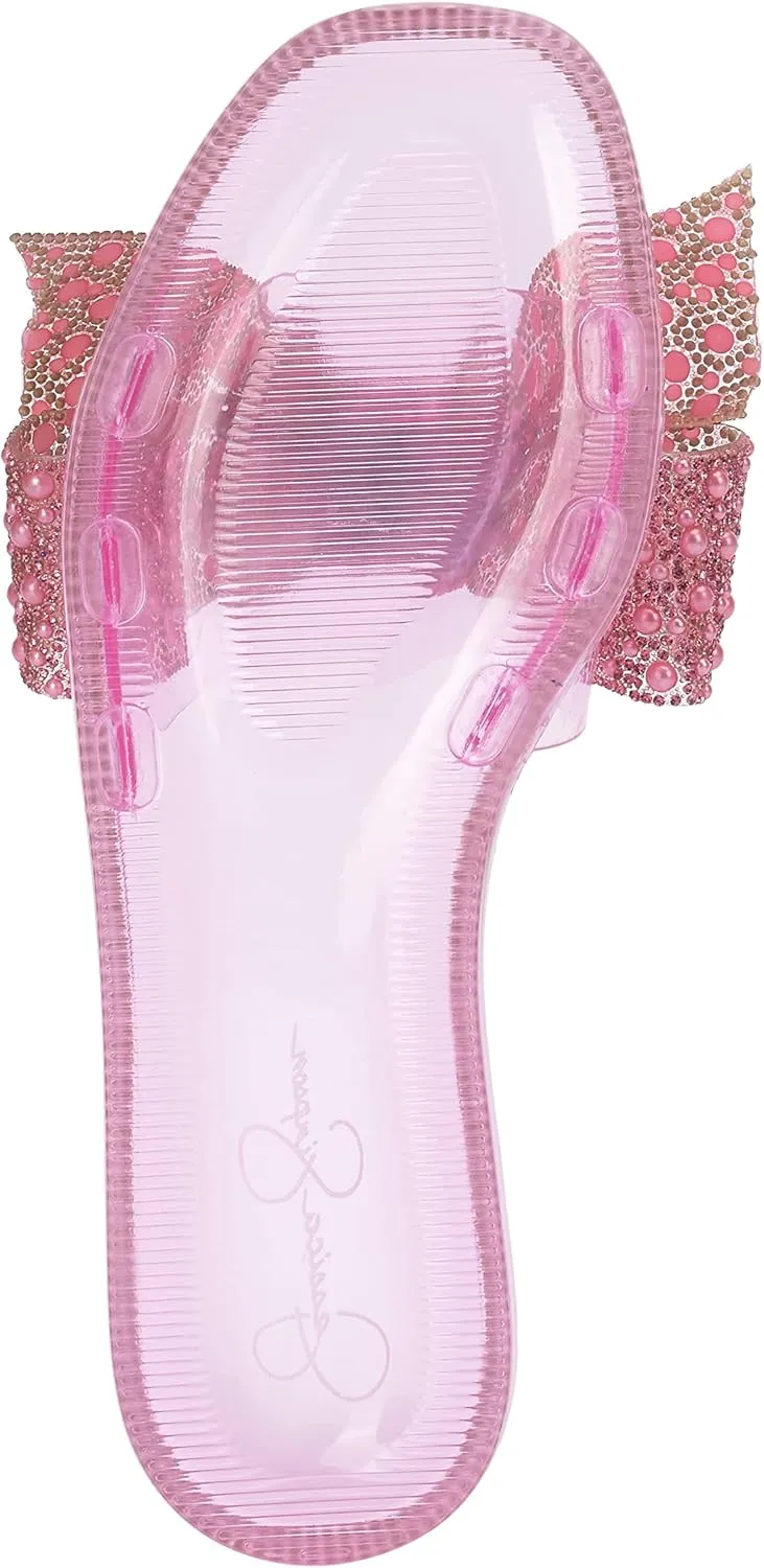 Jessica Simpson Womens Kilenya Bow Slip On Slide Sandals