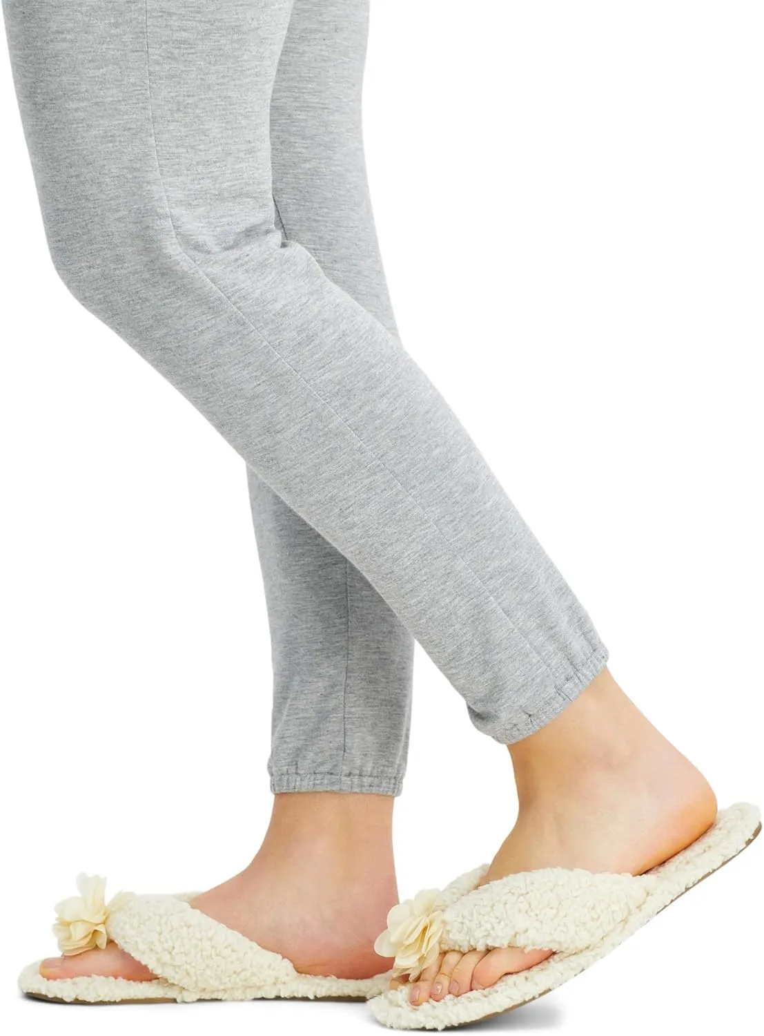 Jessica Simpson Women's Plush Marshmallow Slide-On Sandal House Slippers with Memory Foam