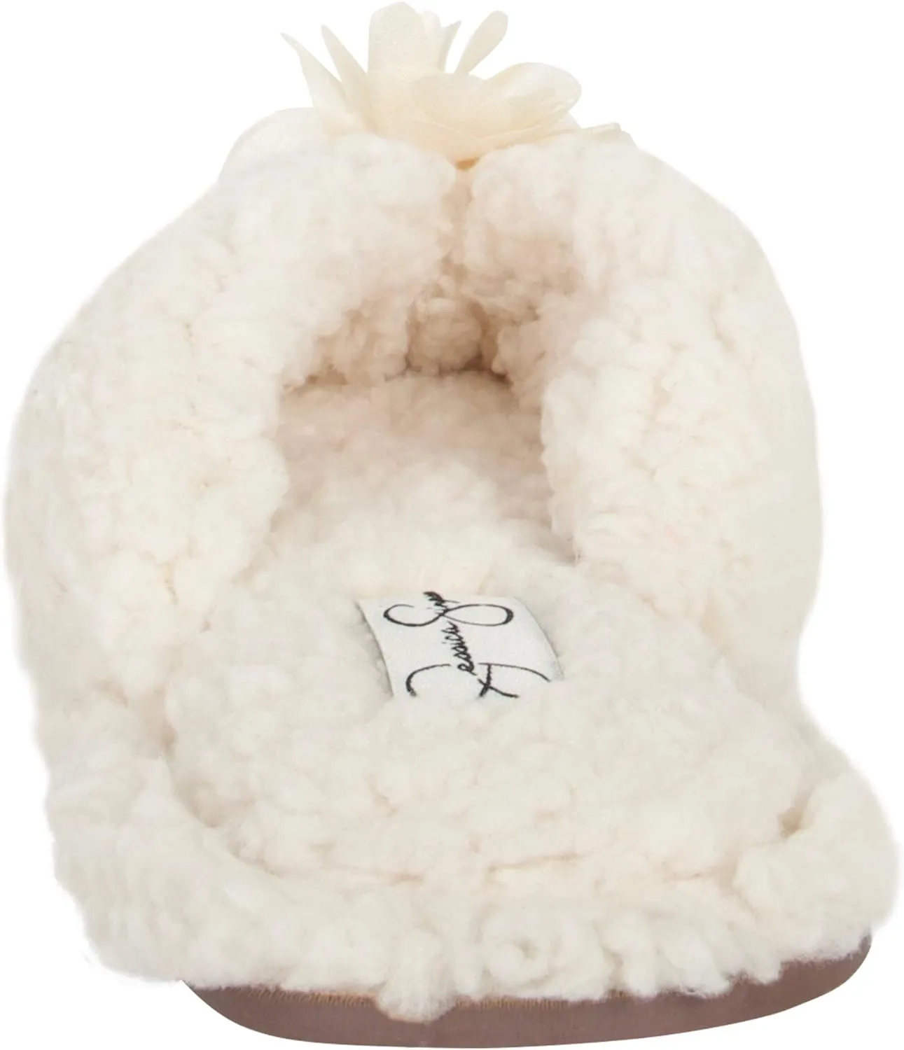 Jessica Simpson Women's Plush Marshmallow Slide-On Sandal House Slippers with Memory Foam