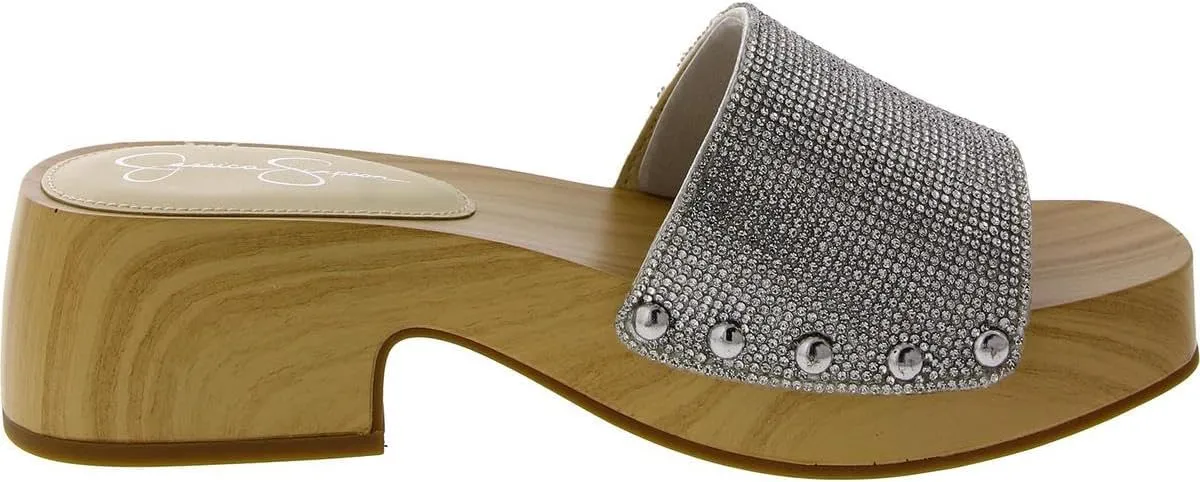 Jessica Simpson Womens Rexile Studded Clogs