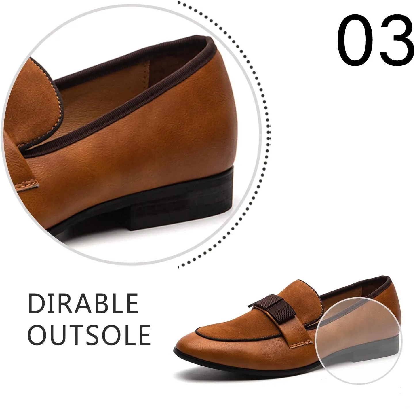 JITAI Men's Lindford Moc Toe Bit Slip-on Penny Loafer Party Shoes
