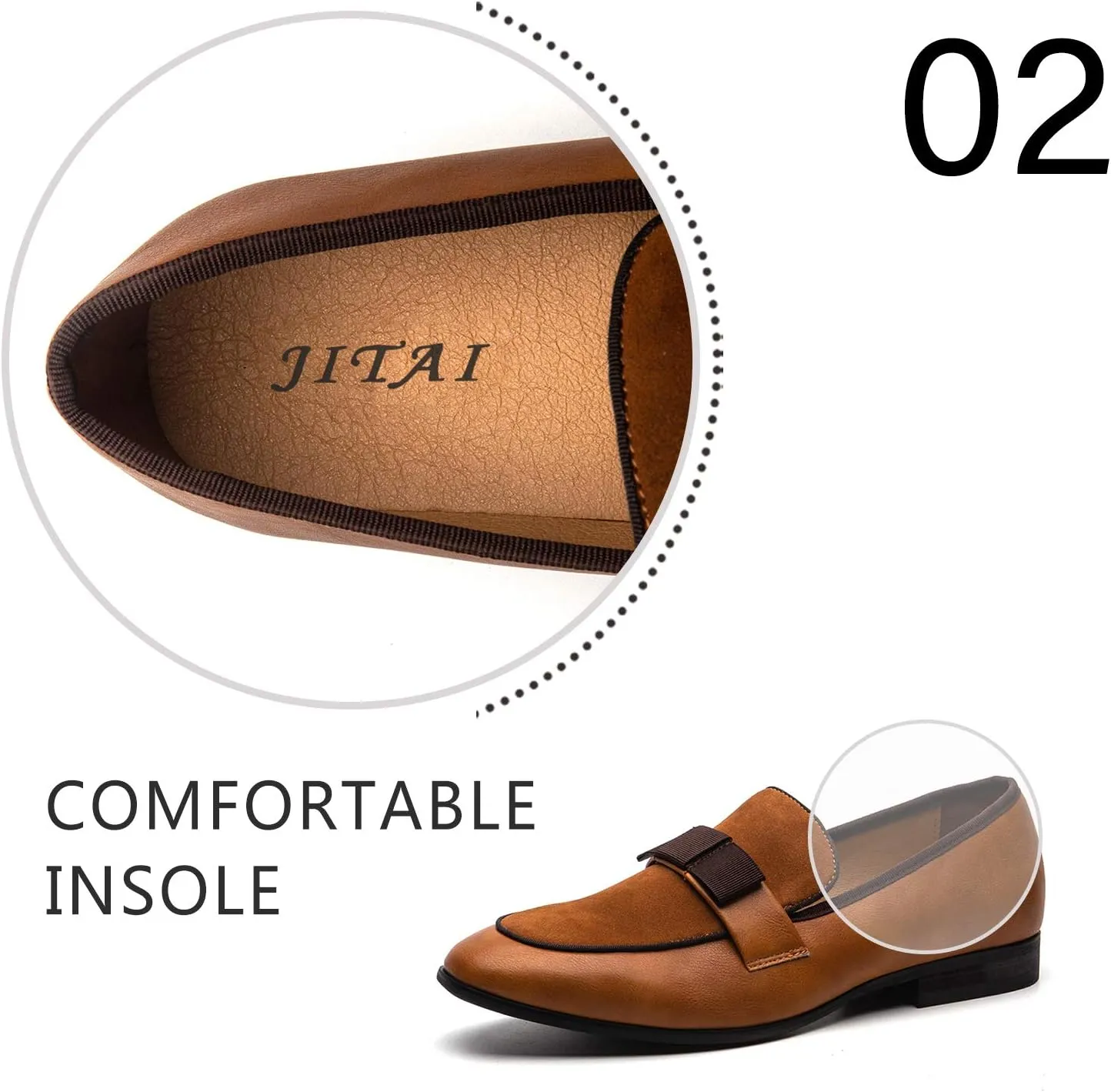 JITAI Men's Lindford Moc Toe Bit Slip-on Penny Loafer Party Shoes