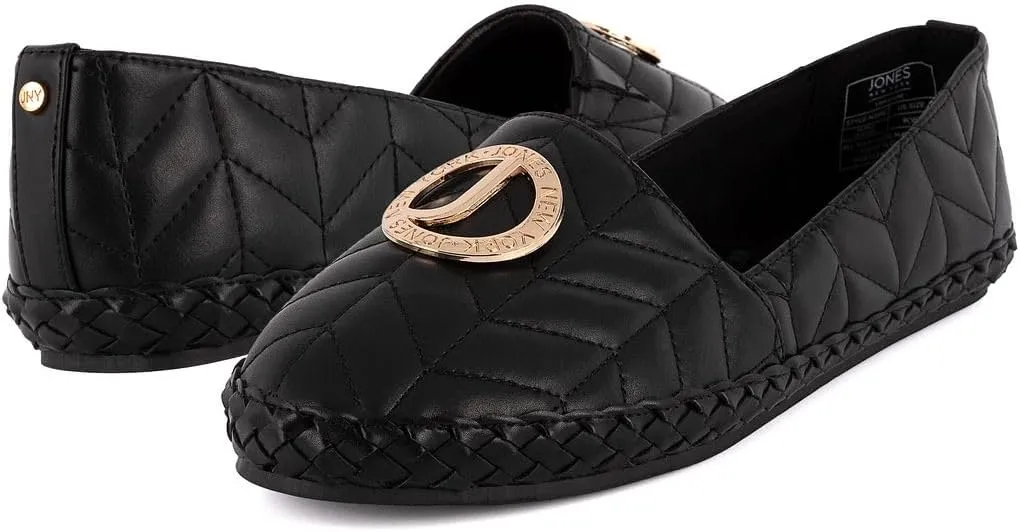 Jones New York Women's Loafer – Casual Slip-On Flat Shoes, Comfortable Round Toe, Available in Wide/Medium Widths