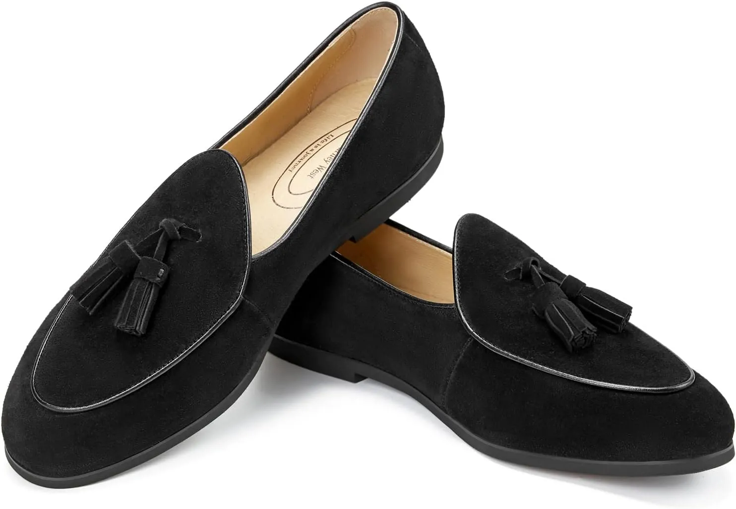 Journey West Mens Penny Loafers with Genuine Leather Business Dress Slip on Loafer Shoes for Men