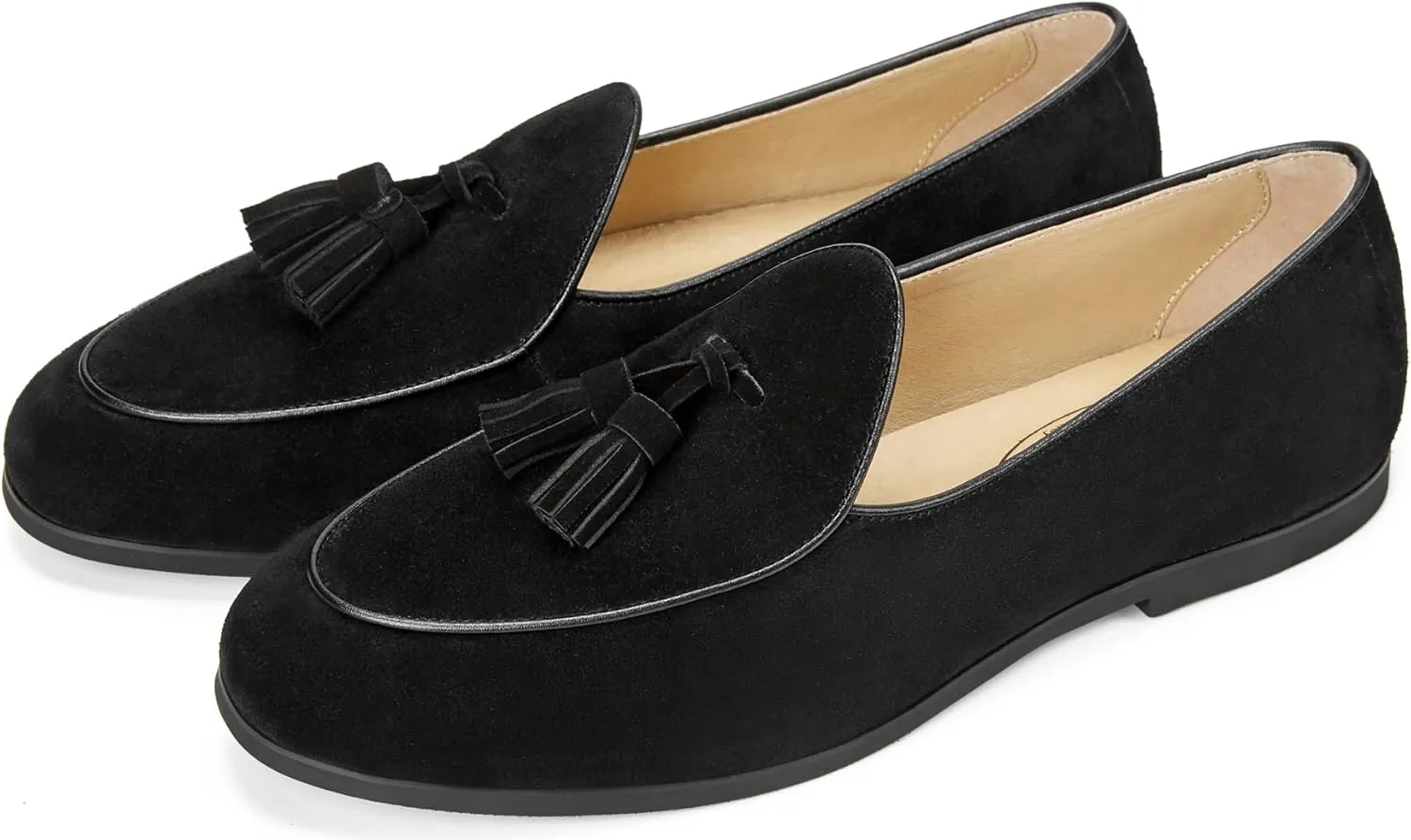 Journey West Mens Penny Loafers with Genuine Leather Business Dress Slip on Loafer Shoes for Men