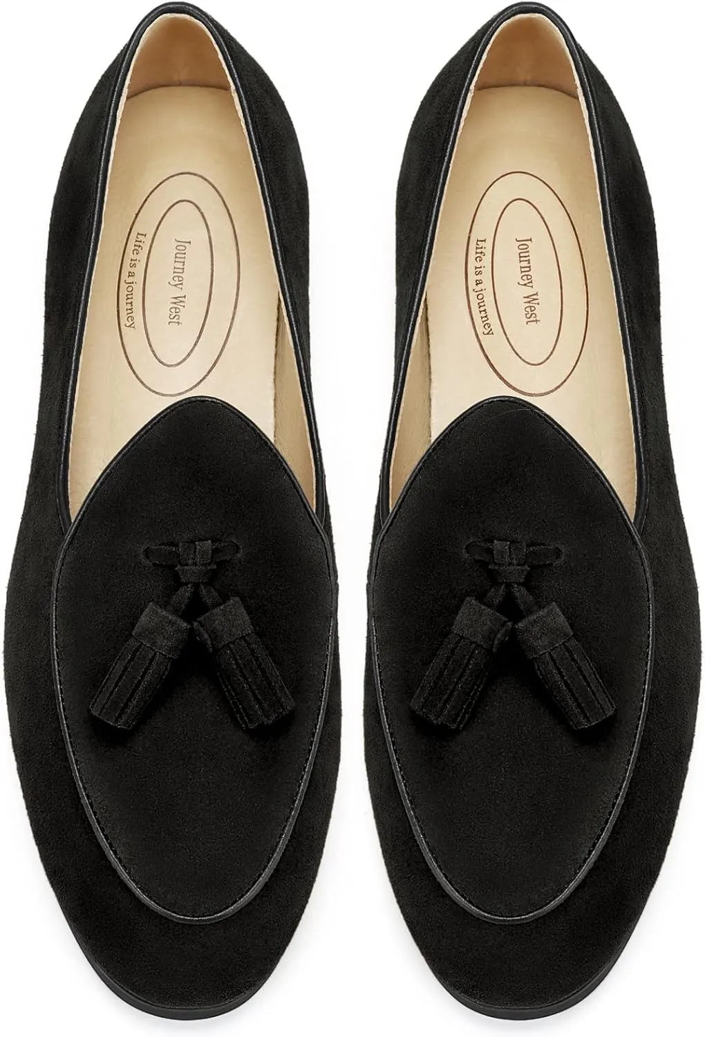 Journey West Mens Penny Loafers with Genuine Leather Business Dress Slip on Loafer Shoes for Men