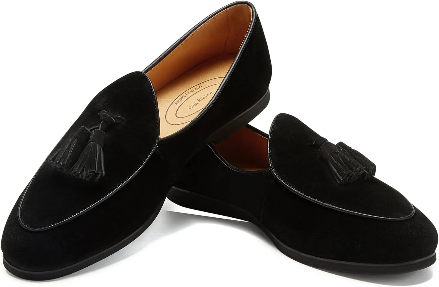Journey West Mens Penny Loafers with Genuine Leather Business Dress Slip on Loafer Shoes for Men