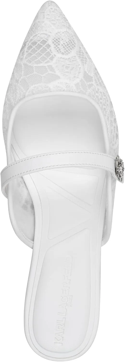 Karl Lagerfeld Paris Women's Everyday Cushioned Insole Vadyn-Flat Mule Slide Sandal