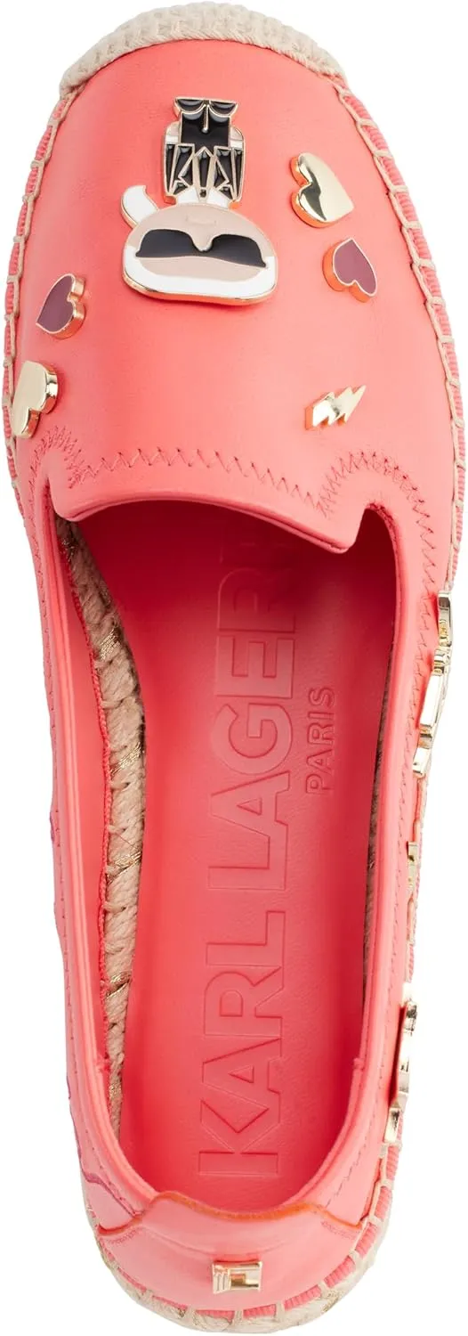 KARL LAGERFELD Women's Cushioned Insole Everyday Michaela-Flat Espadrille Platform