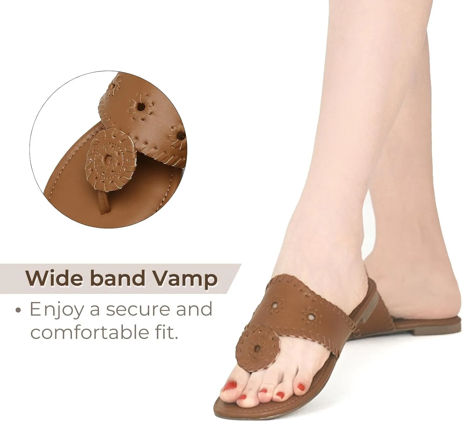katliu Women's Flat Sandals Flip Flop Sandals Dressy Thong Sandals