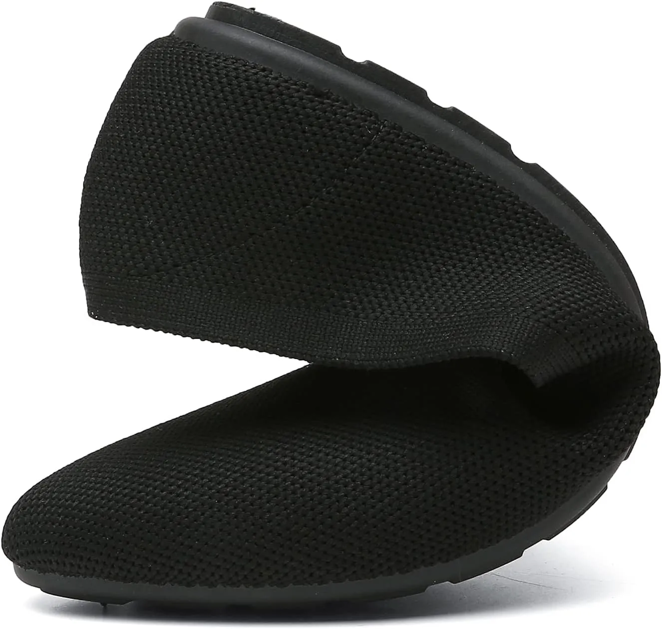 katliu Women's Flats Knit Comfort Pointed Toe Ballet Flats Shoes Casual Slip On Shoes