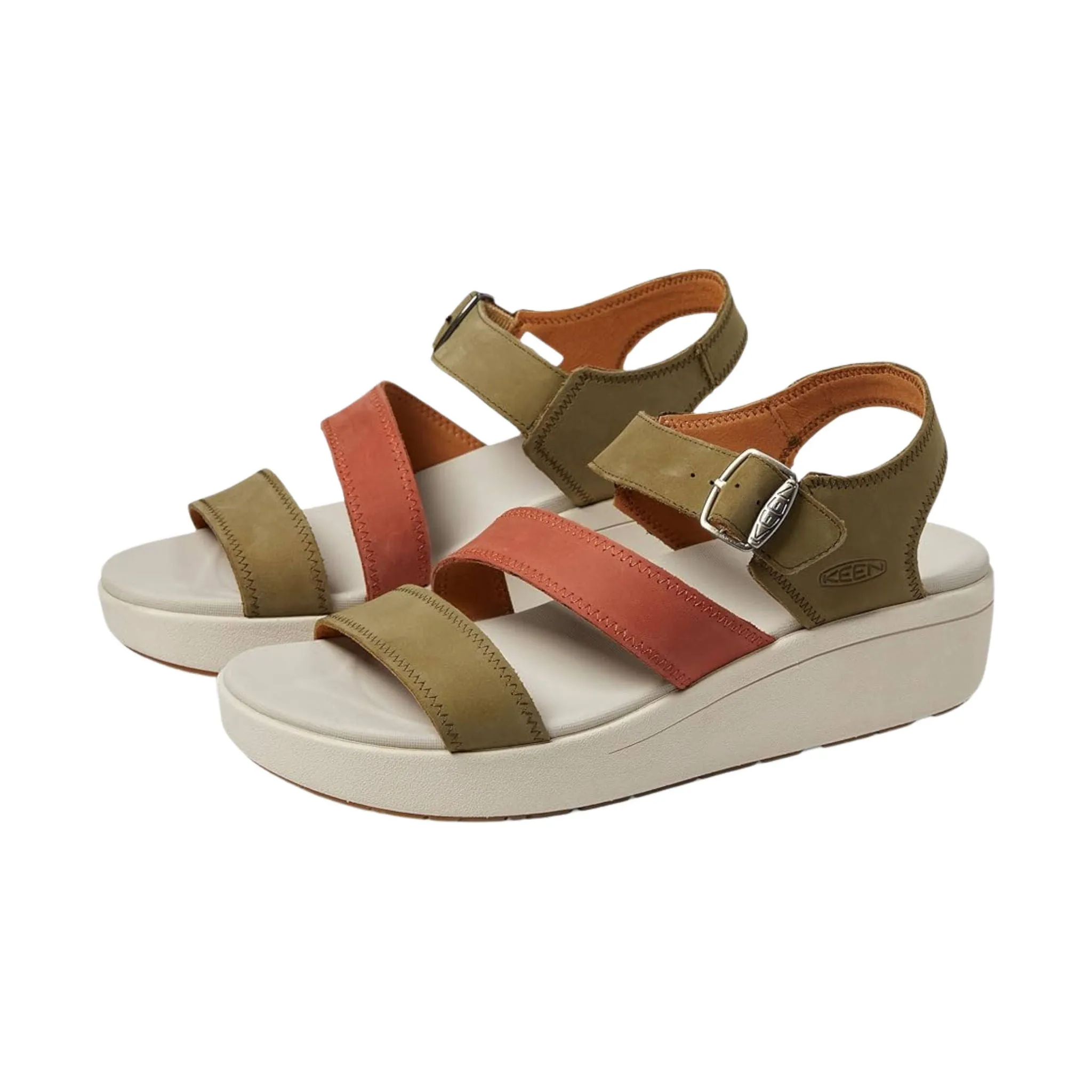 KEEN Women's Ellecity Sandal - Martini Olive/Baked Clay