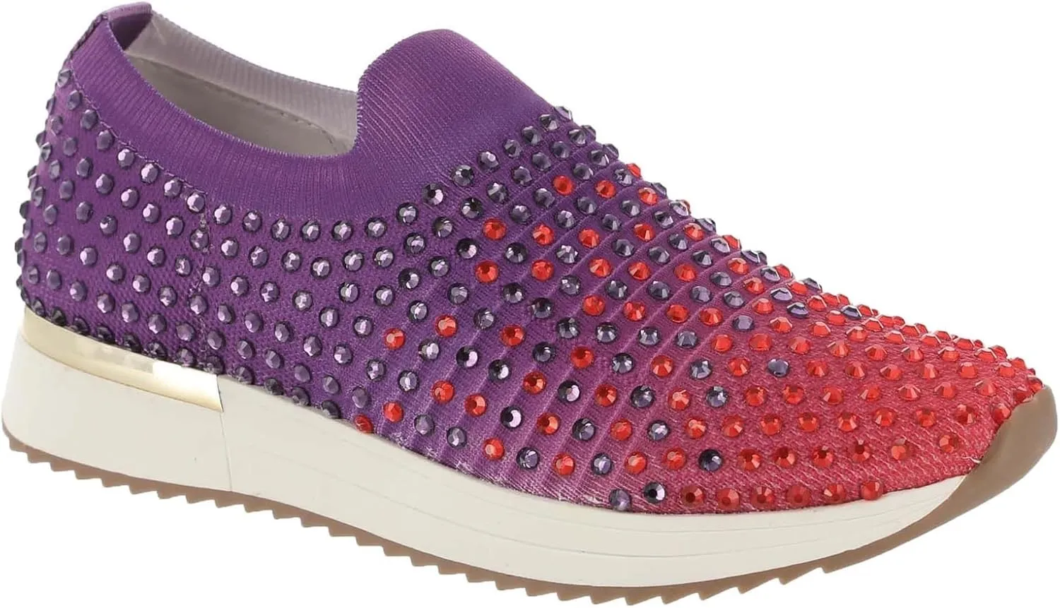 Kenneth Cole REACTION Women's Cameron Jewel Jogger Sneaker, Rouge Knit, 9.5