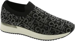 Kenneth Cole Reaction Women's Women's Cameron Stud Sneaker, Black Knit, 7