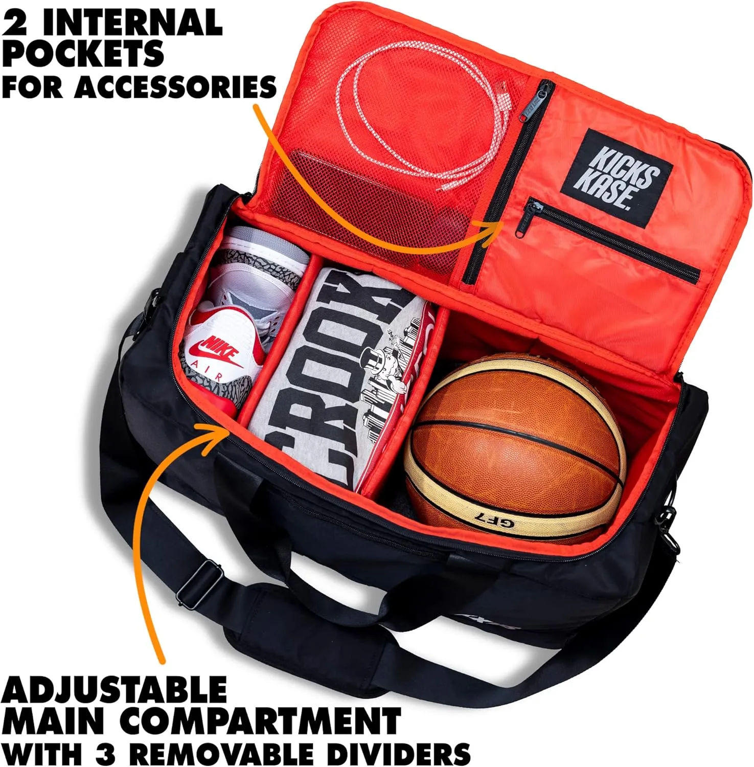 Kicks Kase Essential Sneaker Duffle Bag - Travel Duffel Bags for Shoes, Travel Sneaker Bag, Perfect Gym Sports Bag, Traveling & Luggage, Heavy Duty Travel Accessories