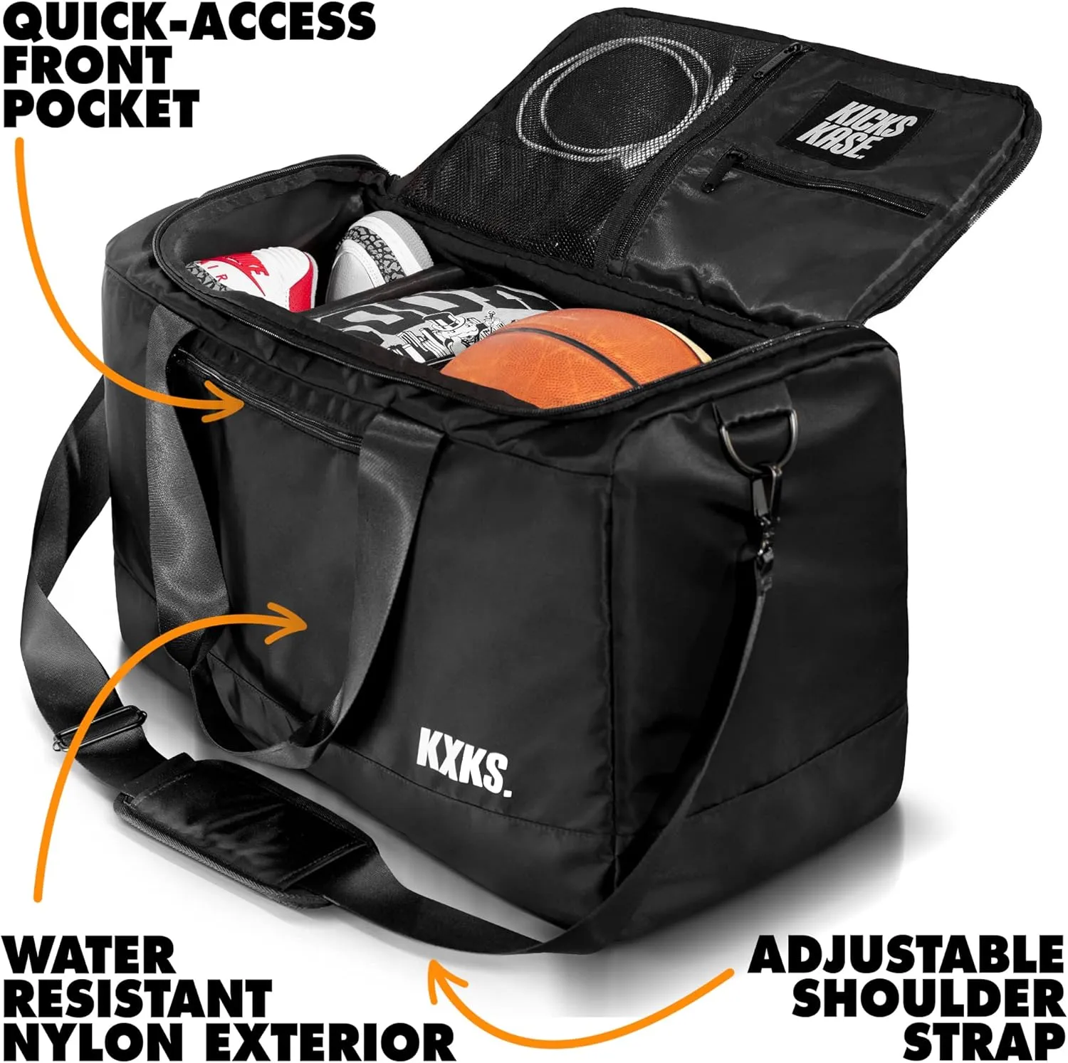 Kicks Kase Essential Sneaker Duffle Bag - Travel Duffel Bags for Shoes, Travel Sneaker Bag, Perfect Gym Sports Bag, Traveling & Luggage, Heavy Duty Travel Accessories