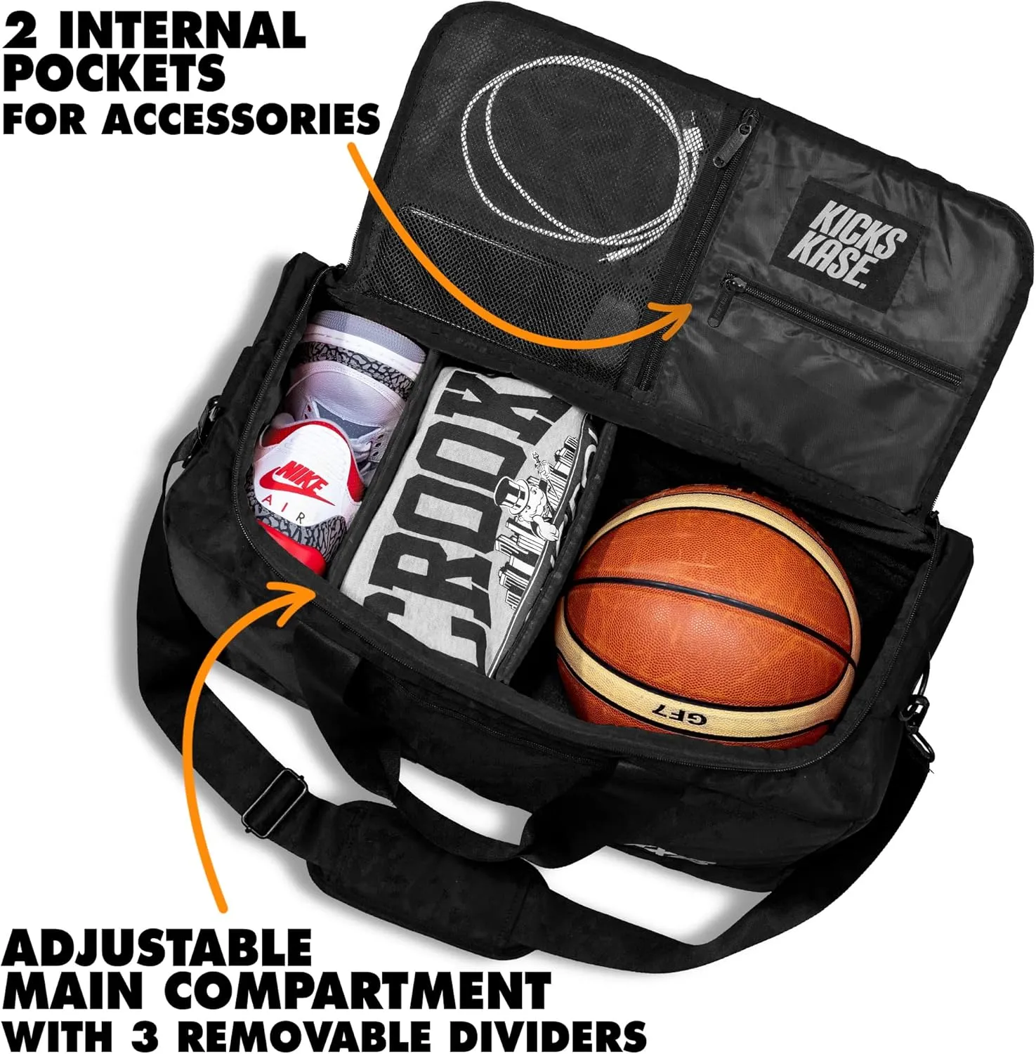 Kicks Kase Essential Sneaker Duffle Bag - Travel Duffel Bags for Shoes, Travel Sneaker Bag, Perfect Gym Sports Bag, Traveling & Luggage, Heavy Duty Travel Accessories