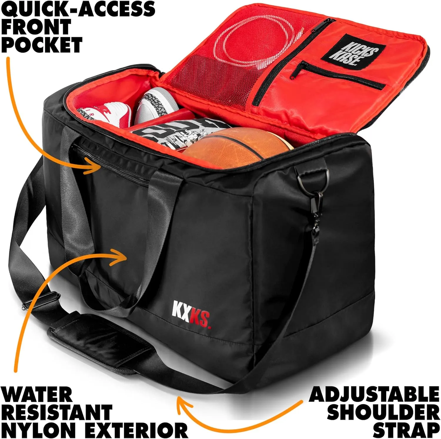 Kicks Kase Essential Sneaker Duffle Bag - Travel Duffel Bags for Shoes, Travel Sneaker Bag, Perfect Gym Sports Bag, Traveling & Luggage, Heavy Duty Travel Accessories
