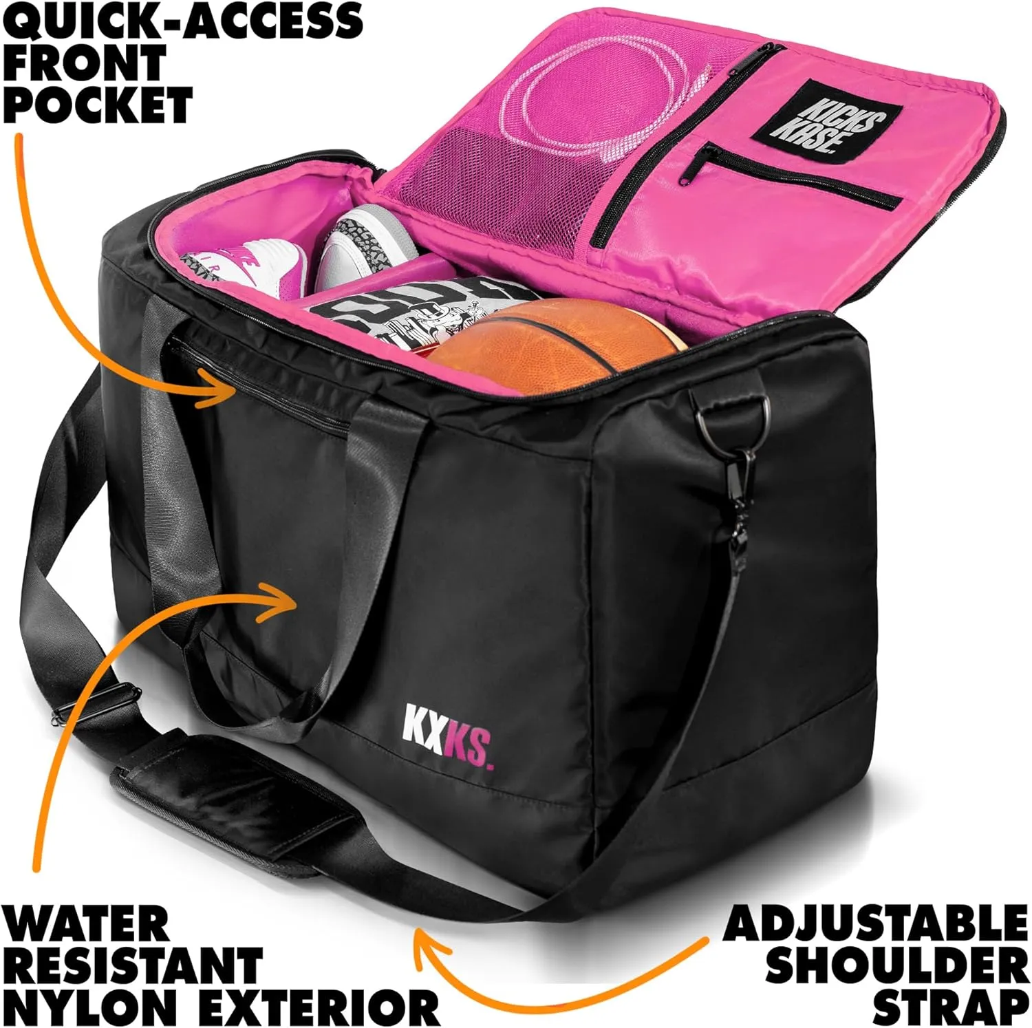 Kicks Kase Essential Sneaker Duffle Bag - Travel Duffel Bags for Shoes, Travel Sneaker Bag, Perfect Gym Sports Bag, Traveling & Luggage, Heavy Duty Travel Accessories