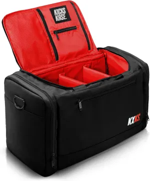 (Kicks Kase Premium Sneaker Bag & Travel Duffel Bag - 3 adjustable compartment dividers - For shoes, clothing and gym