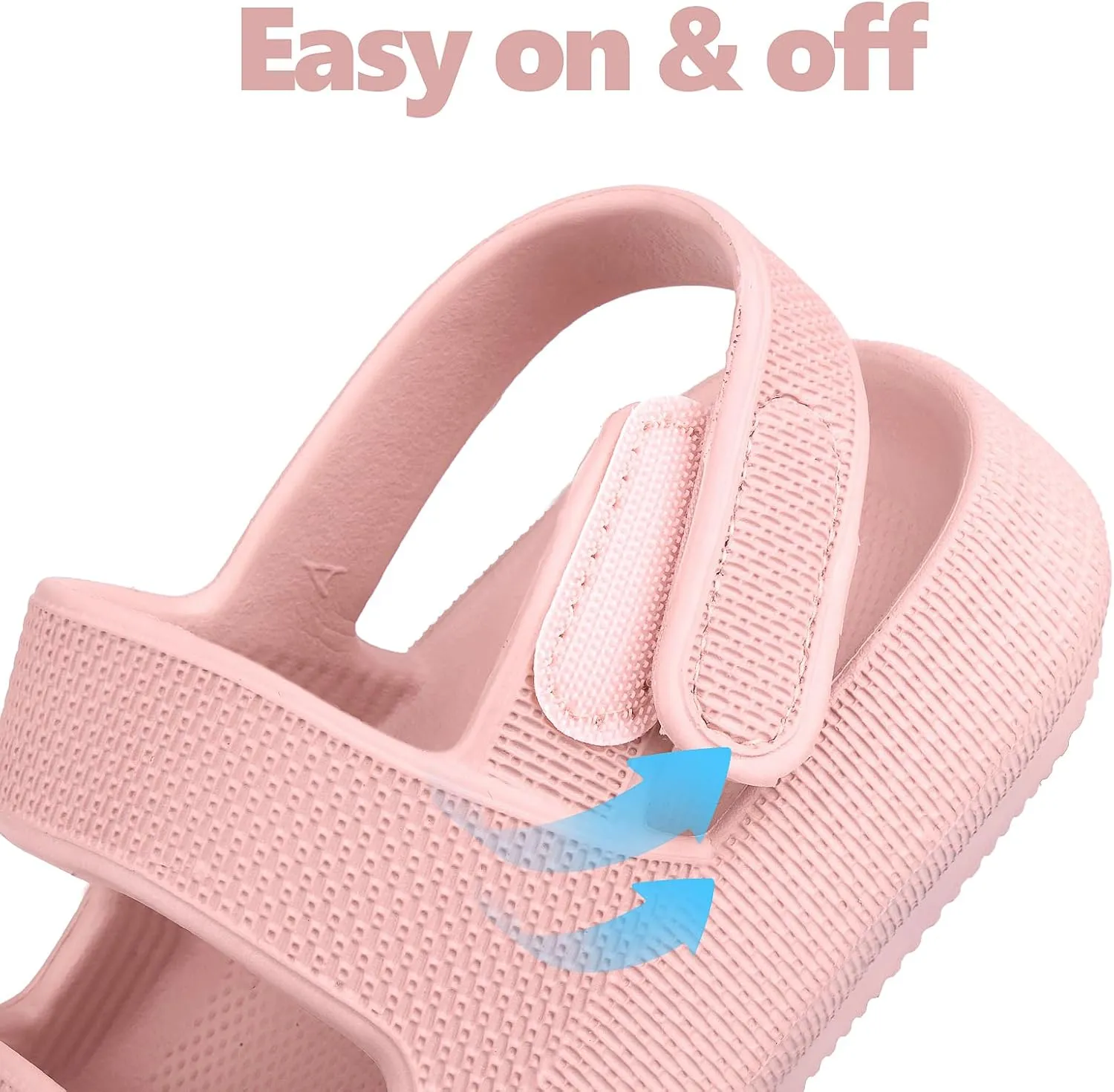 Kids Cloud Sandals丨Boys Girls Slide Sandals丨Unisex-Child EVA Thick Sole Water Sandals with Adjustable Backstrap丨Double Strap Summer Shoes