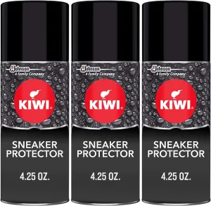 KIWI Shoe Waterproofer Protector, Black, 4.25 Ounce (Pack of 3)