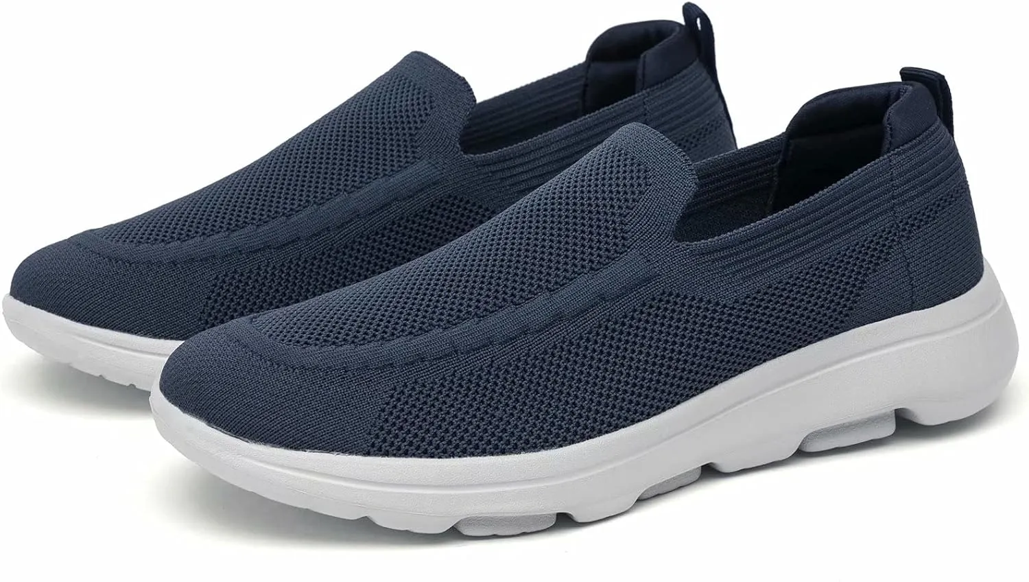 konhill Men's Walking Shoes Slip on Loafers- Mesh Casual Tennis Sneaker Breathable Shoes