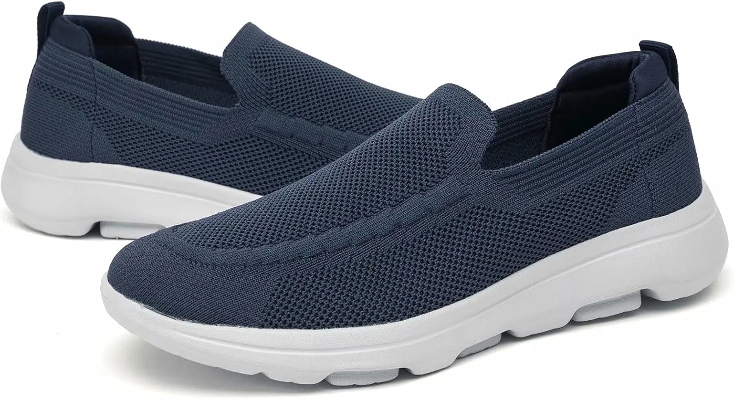 konhill Men's Walking Shoes Slip on Loafers- Mesh Casual Tennis Sneaker Breathable Shoes