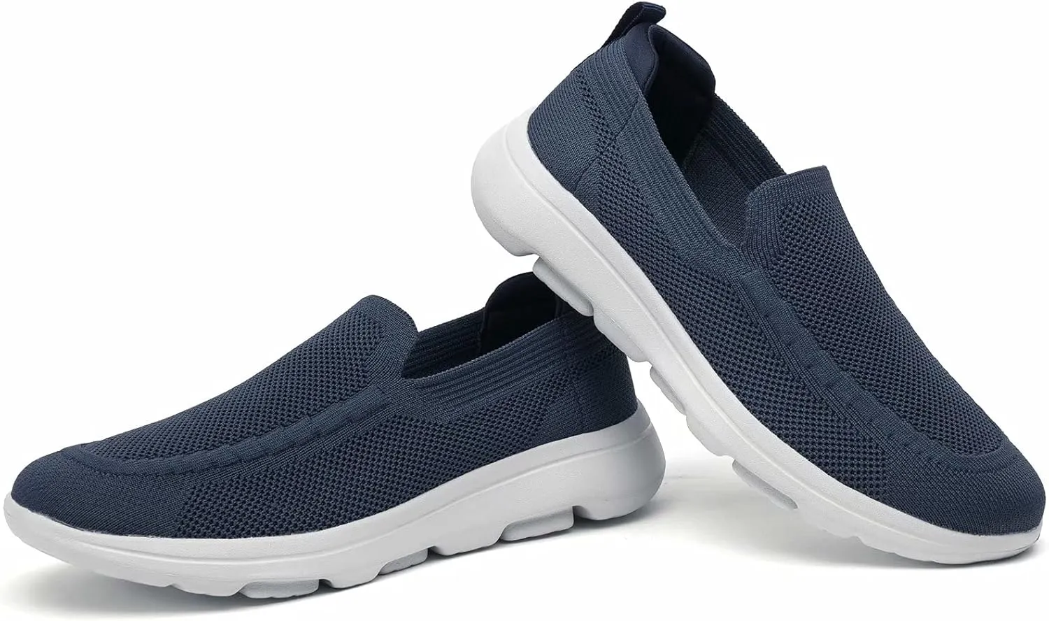 konhill Men's Walking Shoes Slip on Loafers- Mesh Casual Tennis Sneaker Breathable Shoes